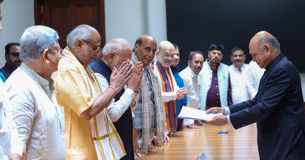 सीपी राधाकृष्णन ने उपराष्ट्रपति पद के लिए नामांकन दाखिल किया