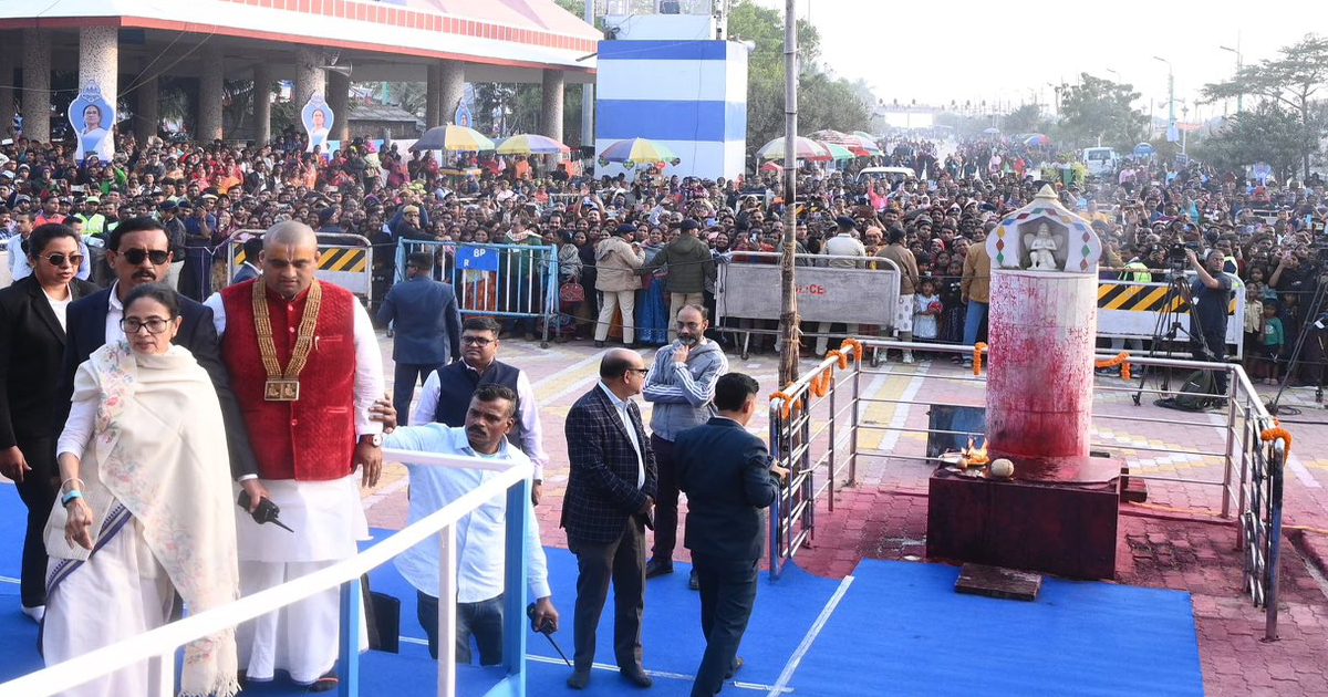 बंगाल चुनाव से पहले ममता बनर्जी का बड़ा दांव, मुरीगंगा नदी पर 4 लेन पुल की रखी आधारशिला