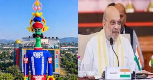 लुधियाना में अमित शाह ने रिमोट से रावण दहन किया
